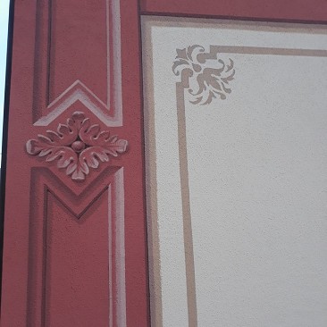 Artesuimuri|facciate decorate|facciate dipinte|Cantonale|lesena|ornato|pannelli dipinti|pannellatura