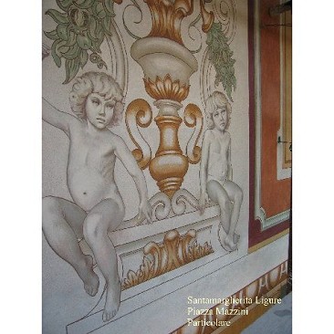 Arte sui Muri|putti liberty|figure liberty|Art noveau|Art Decò|Santa Margherita Ligure|case dipinte